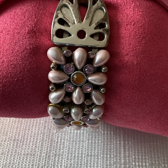 Pearl and Crystal Cuff Bracelet - Picture 4 of 4